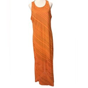 Apt 9 Fushion Coral Lined Maxi Tank Dress Womens size large